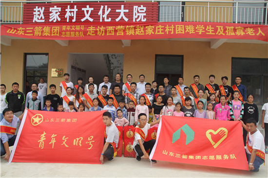 山东J9直营网集团青年文明号开展结对帮扶困难学生及孤寡老人活动